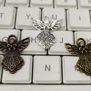 30pcs Angel Charms, Christian Charms, 23x26mm, Angel Pendant, DIY Jewelry Supply, Metal Charms, Wholesale Charms