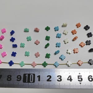 6mm Composite Resin Cross Beads, 9 Colours Resin Cross Spacer Beads, Hole 1 mm, Mini Cross Bead, 30 ~300 pcs Quantity Optional, B700