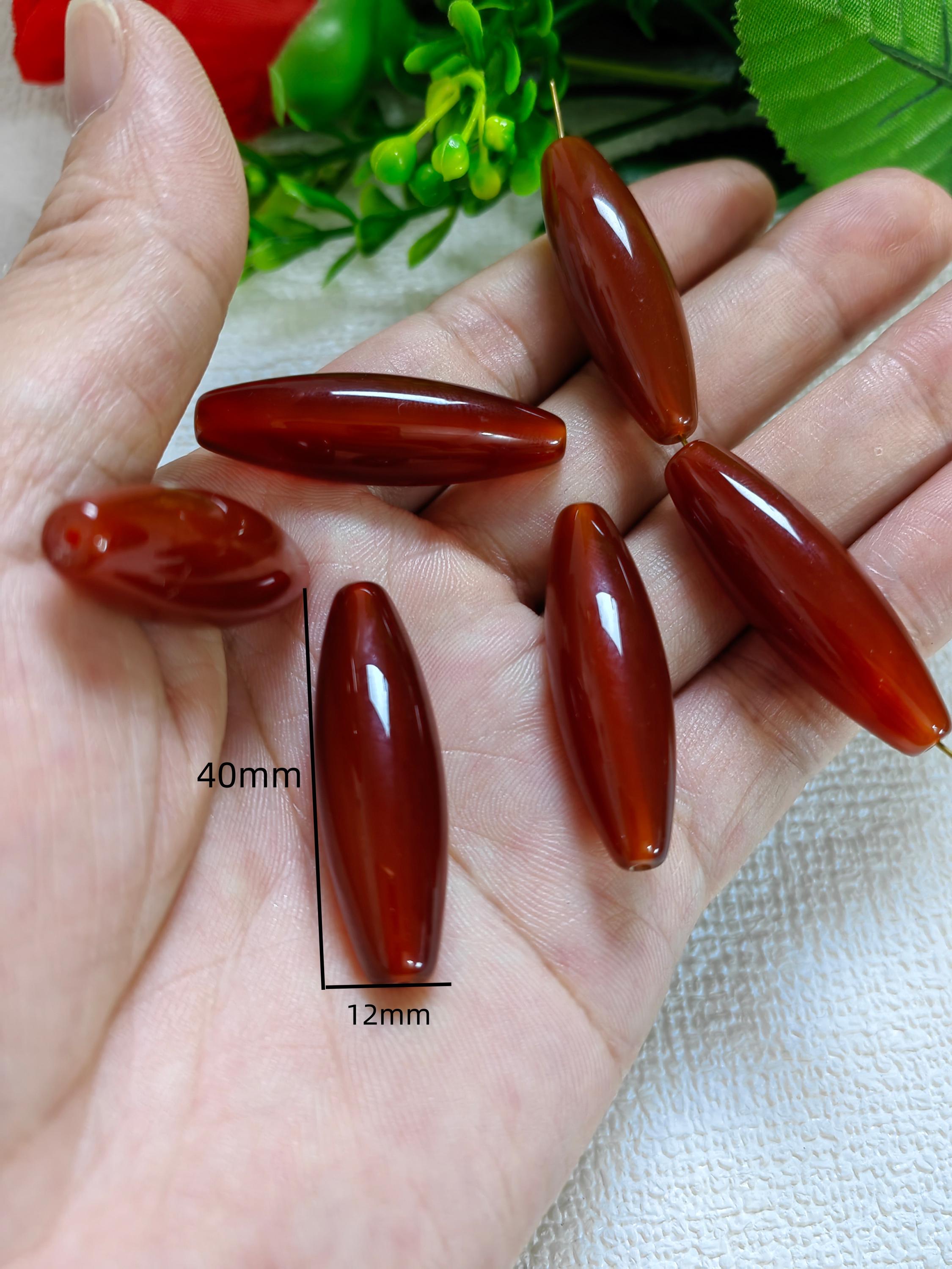 60 Perline A Forma Di Rosa Intagliate – 8/10/12 Mm, Colore Rosso, In Polvere Di Pietra, Per Creazione Gioielli Fai Da Te