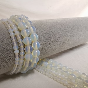 1 Full Strand Smooth Manmade Opalite Glass Beads, Gemstone Beads, DIY Bracelet Beads, 4/ 6/ 8/ 10/ 12 mm To Choose From, A086