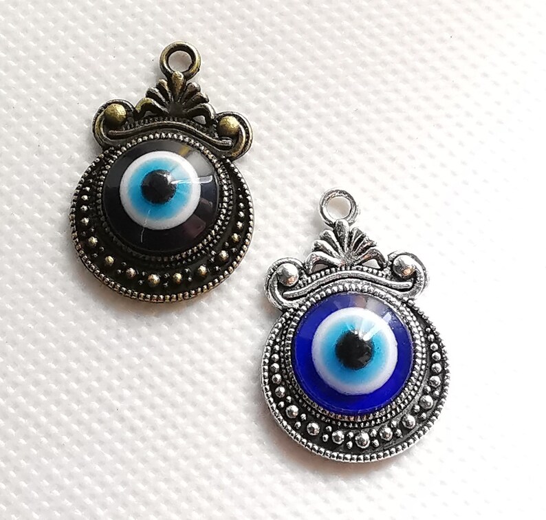 10pcs Evil Eye Charms Metal Evil Eye Charms Pendants Evil Etsy