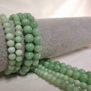1 Full Strand Smooth Malay Jade Beads, Gemstone Round Beads, 6/ 8/ 10 mm To Choose From, Stone Beads, DIY Bracelet Beads, Wholesale, A-130