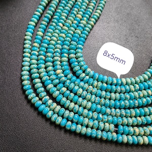 1 Full Strand  Natural Emperor Stones Rondelle Beads, 8x5 mm, Sea Sediment Jasper Rondelle Beads, Jasper Spacer Beads, DIY Jewelry, B304