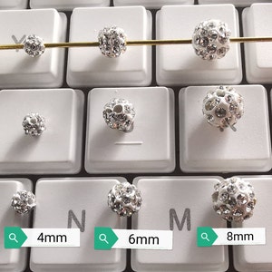 Crystal Polymer Clay Rhinestone Beads, Disco Ball Bead, Crystal Disco Balls, Pave Disco Ball Beads,4mm 6mm 8mm offers options, Findings