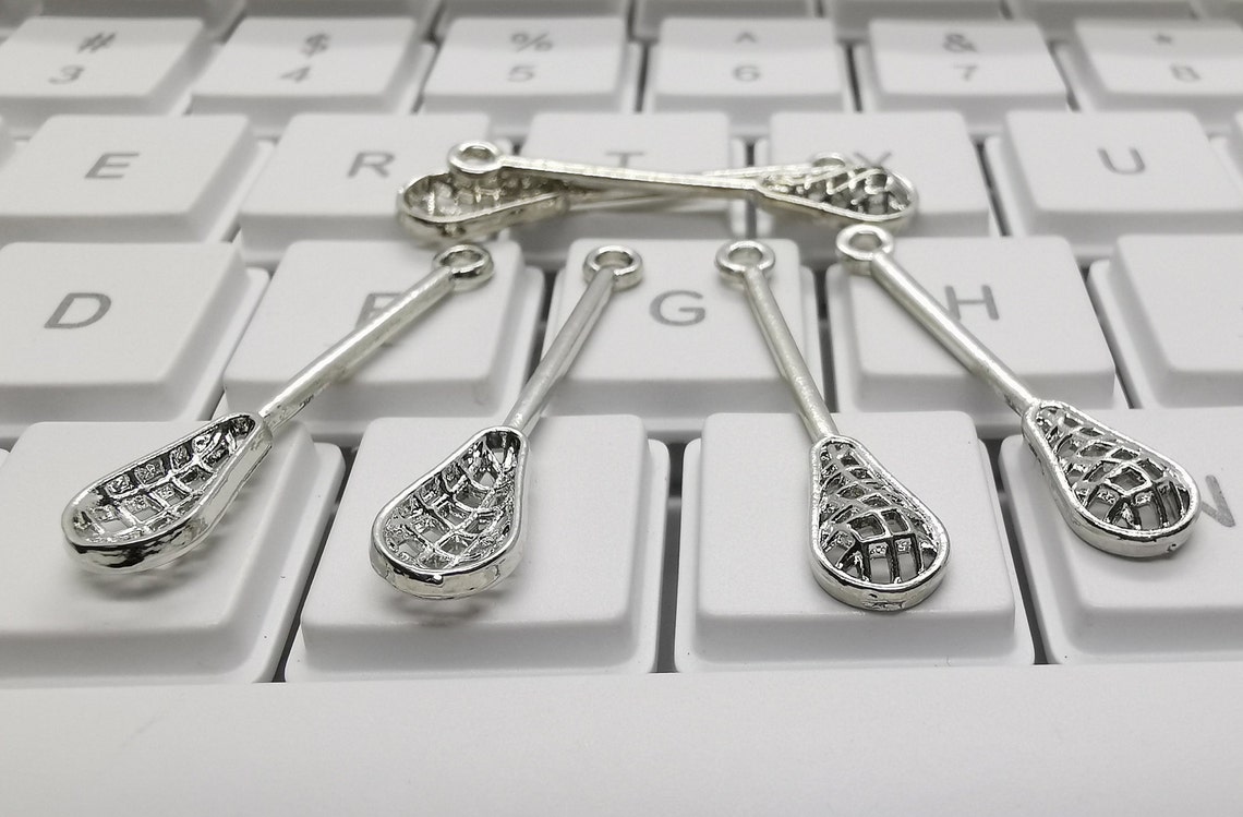 20 pcs Metal Lacrosse Stick Charms Lacrosse Stick Pendants Etsy