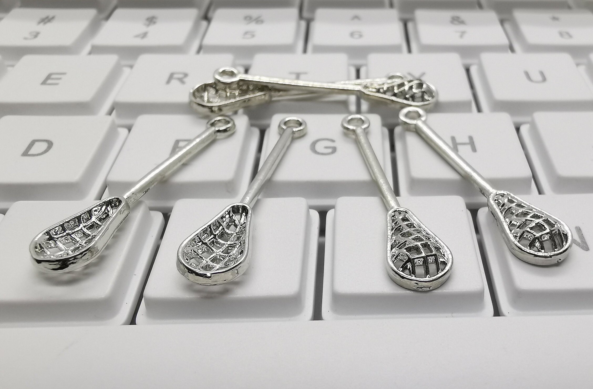 20 pcs Metal Lacrosse Stick Charms Lacrosse Stick Pendants Etsy