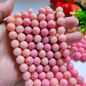 Smooth Malay Jade Round Beads, Jade Gemstone Beads, 6 - 10 mm To Choose From, Stone Beads, DIY Bracelet Beads, 15&quot; Strand, A136