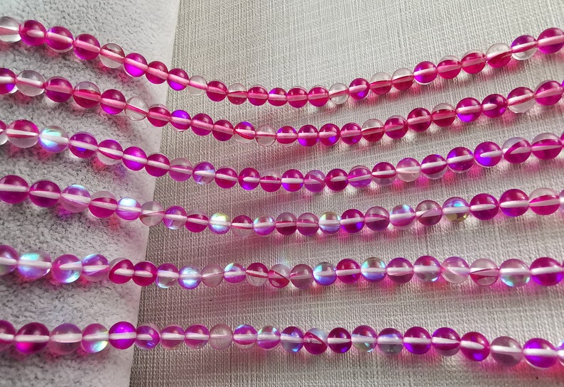 6  8  10 mm  To Choose From Holographic Quartz Beads Wholesale,A-144 Smooth Crystal Beads 1 Full Strand Mystic Aura Quartz Round Beads