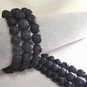 EXCEART 1 String Volcanic Stone Spacer Jewelry Making Volcanic Rock