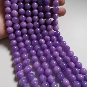 Smooth Malay Jade Round Beads, Gemstone Beads, 6mm 8mm 10mm To Choose From, Stone Beads, DIY Jewelry Making, 15&quot; Full Strand, A595