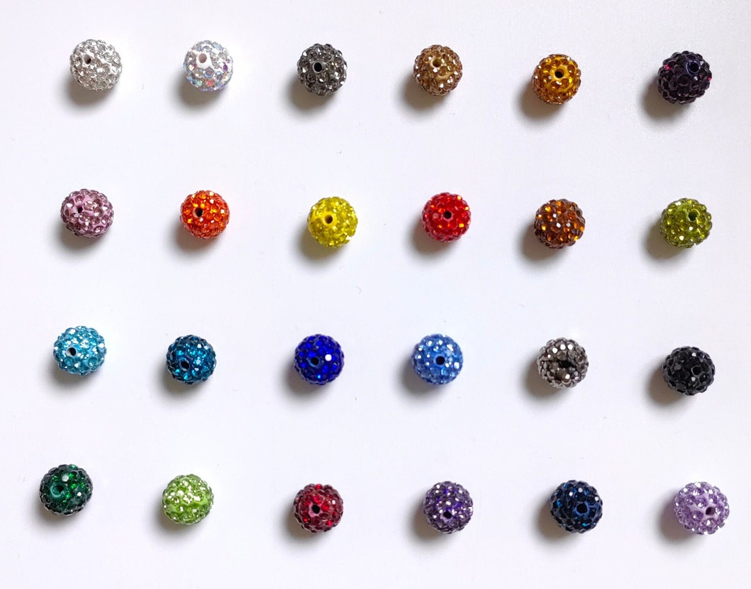 Perles De Boule Pavé Disco , Perles De Strass En Argile Polymère, Grade