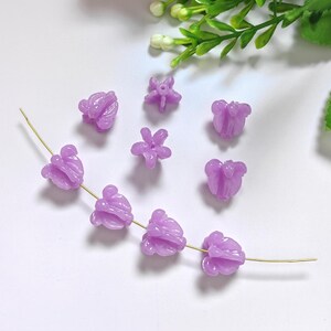 13mm Composite Resin Coral Flower Beads, Purple Hawaiian Crown Flower Beads. Flower for Making Garlands, 20 - 500pcs Optional,  B740