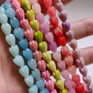 7X8mm Composite Resin Coral Flower Beads, 8 Colours Pikake Beads, Carved Jasmine Flower Beads, Flower Space Bead, 20 - 300pcs Optional, B427