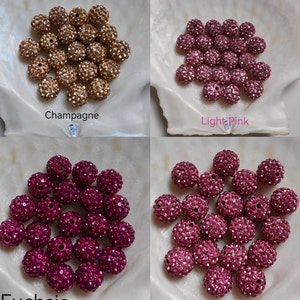 Multicolor Polymer Clay Rhinestone Beads, Pave Disco Ball Beads, 8mm 10mm 12mm Clay Rhinestone Beads, 20 -100 pcs Options, B338