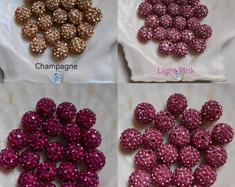 Multicolor Polymer Clay Rhinestone Beads, Pave Disco Ball Beads, 8mm 10mm 12mm Clay Rhinestone Beads, 20 -100 pcs Options, B338