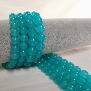 Smooth Malay Jade Beads, Gemstone Round Beads, 6/ 8 / 10mm To Choose From, Stone Beads, DIY Bracelet Beads, 15&quot; Full Strand, A137