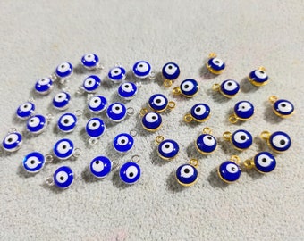 Evil Eye Jewelry 30pcs Double Sided Evil Eye Charms 8x11 mm Turkish Eye,DIY Jewelry Supply Red Evil Eye Charms Wholesale Charms