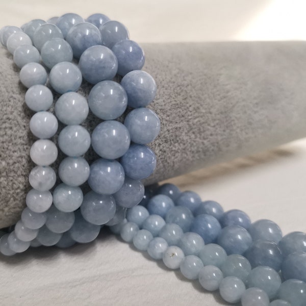 Smooth Malay Jade Beads, 6 - 10 mm Gemstone Round Beads, Stone Beads, DIY Bracelet Beads, Jade Beads, 15" Full Strand, Jewelry Making, A126