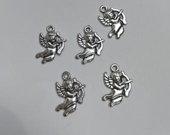 30pcs Antique Silver Cupid Charms, Metal Valentines Day Charms, 16x22 mm Metal Cupid Charms, DIY Jewelry Supply, Findings, C091