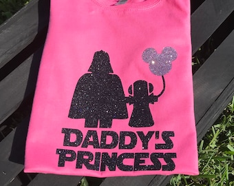 Daddy’s Princess Shirt Darth Vader and Princess, Princess Shirts, Daddy’s Princess Shirts, Glitter Princess Shirts Toddler-adult