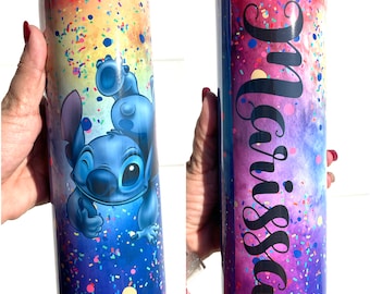 Stitch Custom Tumbler 20 Ounce  - Stitch Tumbler  - Disney Tumbler - Disney Vacation Tumbler - Personalized Stitch Tumbler