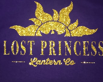 Tangled Tee, Purple with Gold Glitter, Rapunzel, Lost Princess Lantern Tee, Disney Vacation Shirt, Kids Disney Shirt, Disney Tank