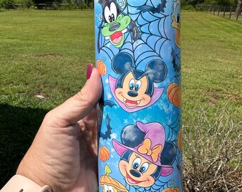 Custom Tumbler 20 Ounce  - Disney Halloween Tumbler - Disney Tumbler - Disney Vacation Tumbler