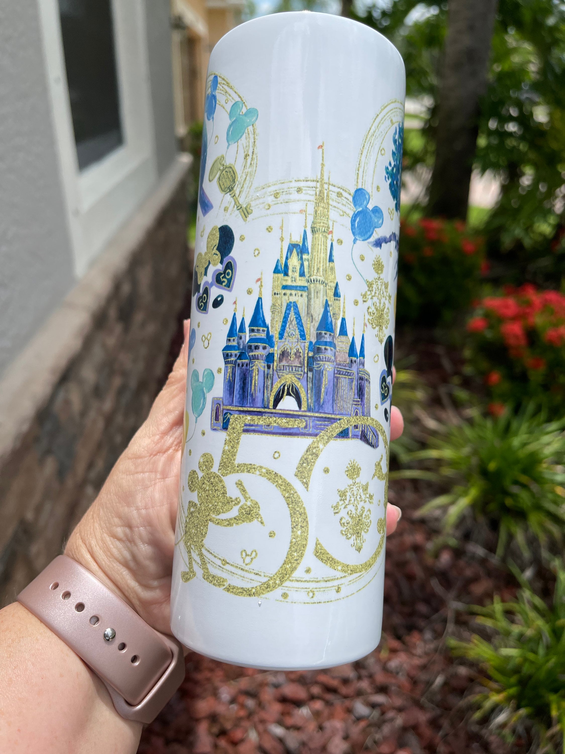 Disney Custom Tumbler Disney Tumbler Disney Vacation Tumbler Disney 50th  Anniversary Tumbler Personalized Disney Tumbler 