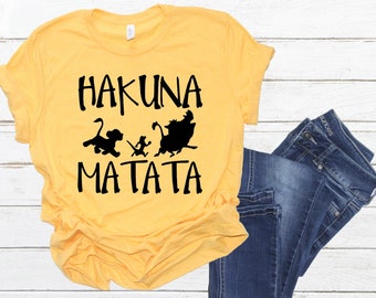 Hakuna Matata Shirt, Lion King Shirt,  Disney Shirt, Kids Disney Shirt, Disney Tank, Disney Family Shirts
