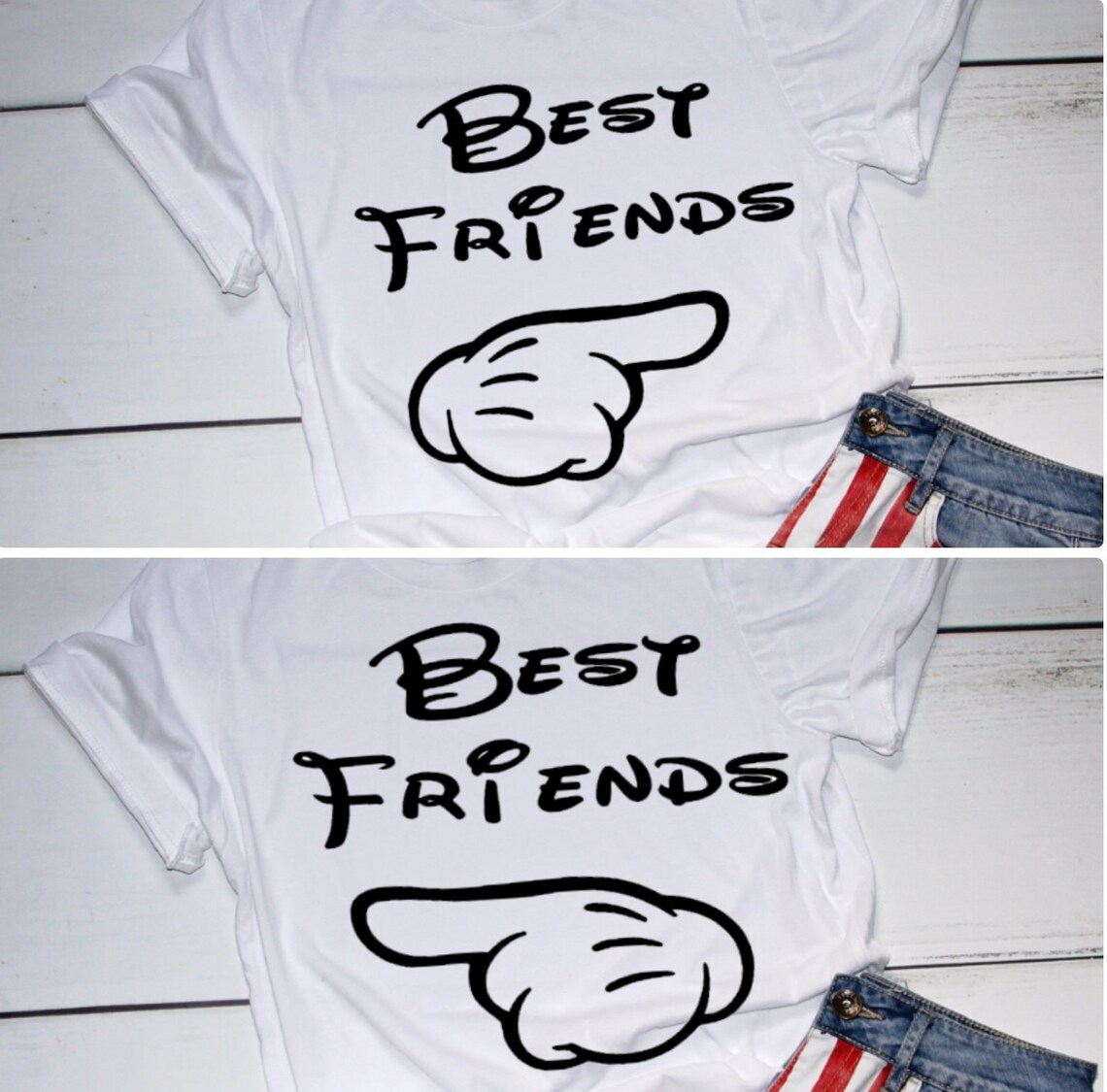 Best Friends Disney 2 Shirts Matching Friends Shirts Disney Etsy