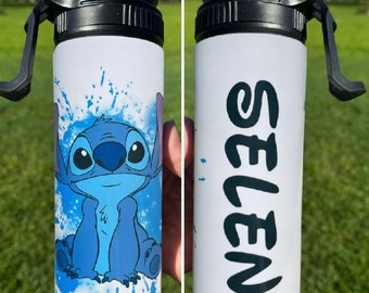 Stitch Tumbler 20 Ounce  - Stitch Water  Bottle  - Disney Tumbler - Disney Vacation Tumbler - Personalized Tumbler Bottle NEW STYLE