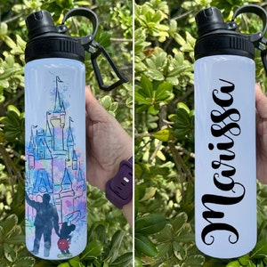 Disney Castle Tumbler 20 Ounce  - Castle Water Bottle  - Disney Tumbler - Disney Vacation Tumbler - Disney Water Bottle, Water Bottle