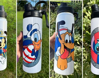Disney Cruise 20 Ounce  - Disney Cruise Water Bottle  - Many to choose from  Disney Vacation Tumbler - Personalized Cruise Water Bottle
