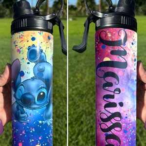Stitch Tumbler 20 Ounce  - Stitch Water Bottle  - Disney Tumbler - Disney Vacation Tumbler - Personalized Tumbler Bottle , Water Bottle