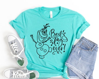 Disney Frozen Shirt, Disney Frozen Birthday Shirt, Olaf Shirt , Best Day Ever, Olaf Best Day Ever - Frozen toddler to 4x shirts, Olaf