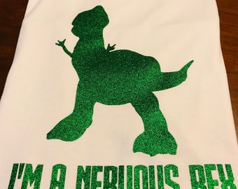 Rex Toy Story Shirt, Disney Glitter Shirt,  Disney Toy Story Rex