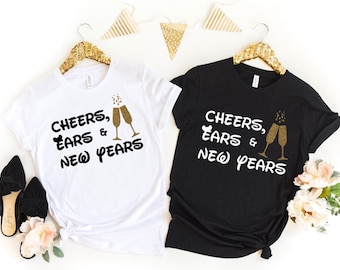 Disney New Year, Disney New Year Cheers Ears New Years, Disney New Year Glitter, Kids Disney Shirt, Disney Tank, Disney Matching Shirts