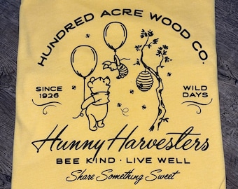 Winnie The Pooh Shirts, Pooh Hundred Acres Wood Co, Pooh Bear Shirts, Winnie The Pooh youth to Plus Sizes Shirts - Disney Group Shirts