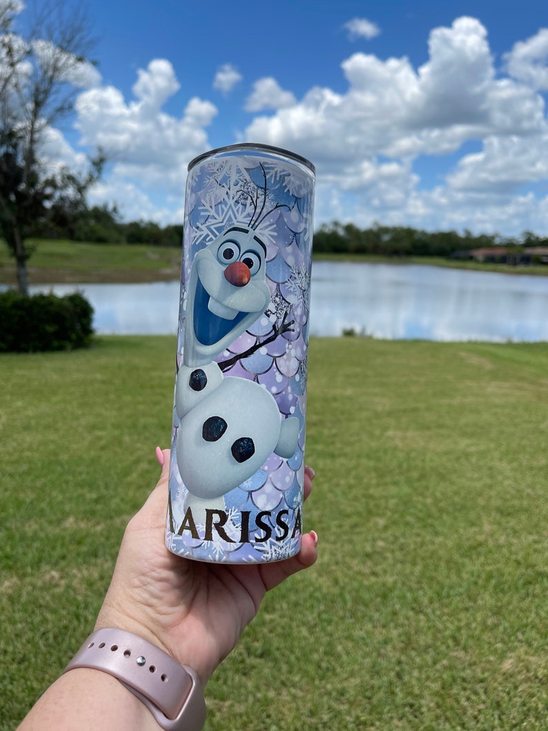 Custom Tumbler 20 Oz Disney Frozen Tumbler Olaf Tumbler Etsy