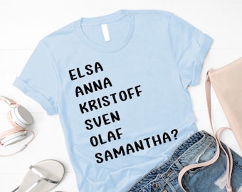 Disney Frozen Shirt, Disney Frozen Birthday Shirt, Frozen Disney Shirt, Elsa Anna Kristoff Sven Olaf Samantha, Frozen Shirts Toddler - 4X