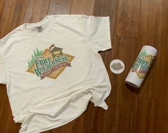 Disney Fort  Wilderness Gift Set, Disney Fort Wilderness Cup, Fort Wilderness Tee, Fort Wilderness Sticker Gift Set