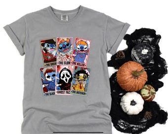 Camiseta Stitch Halloween Comfort Colors®, camisas a juego de Disney Halloween, camisa Stitch Scary Halloween
