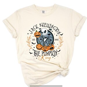Jack Skellington Halloween Comfort Colors® Tee, Disney Halloween Matching Shirts, Jack and Sally Halloween Shirt