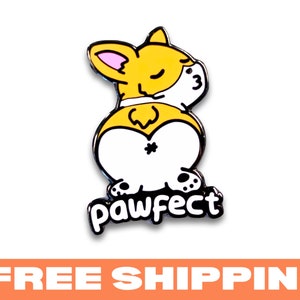 corgis PAWFECT PIN Freund Pun Freundin japanisch lustiges Haustier Shitsu Shibu Hund Welpe Grußkarte Geschenk niedlich kawaii niedlich romantisch Jahrestag