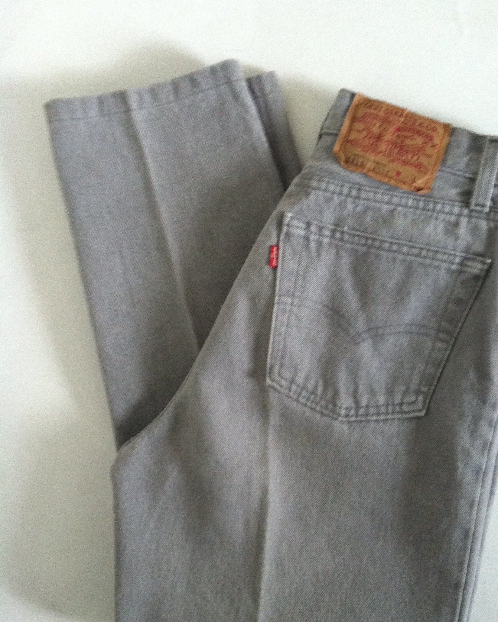 Levis 501 Women Jeans Denim Vintage 80s Light Gray High Waist - Etsy