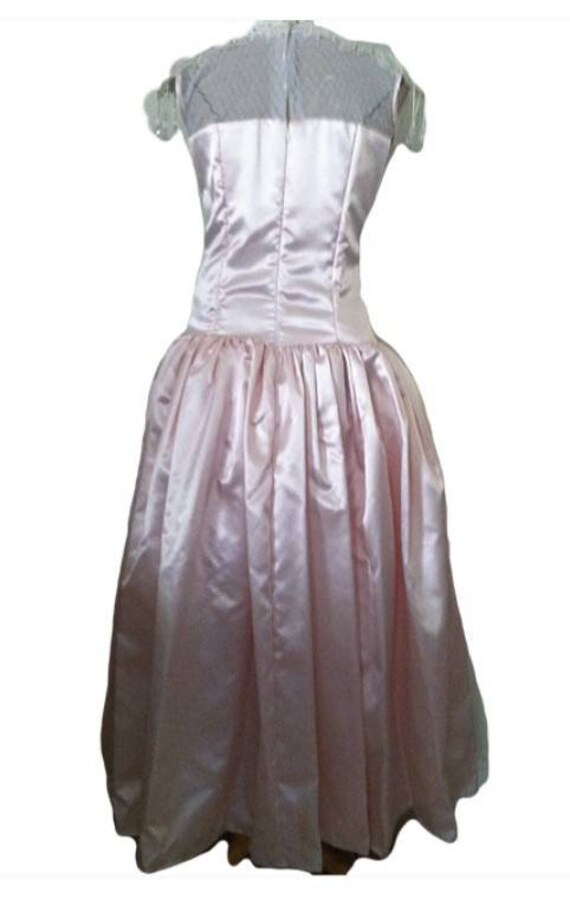 Women dress pink formal prom ball gown bead white… - image 8