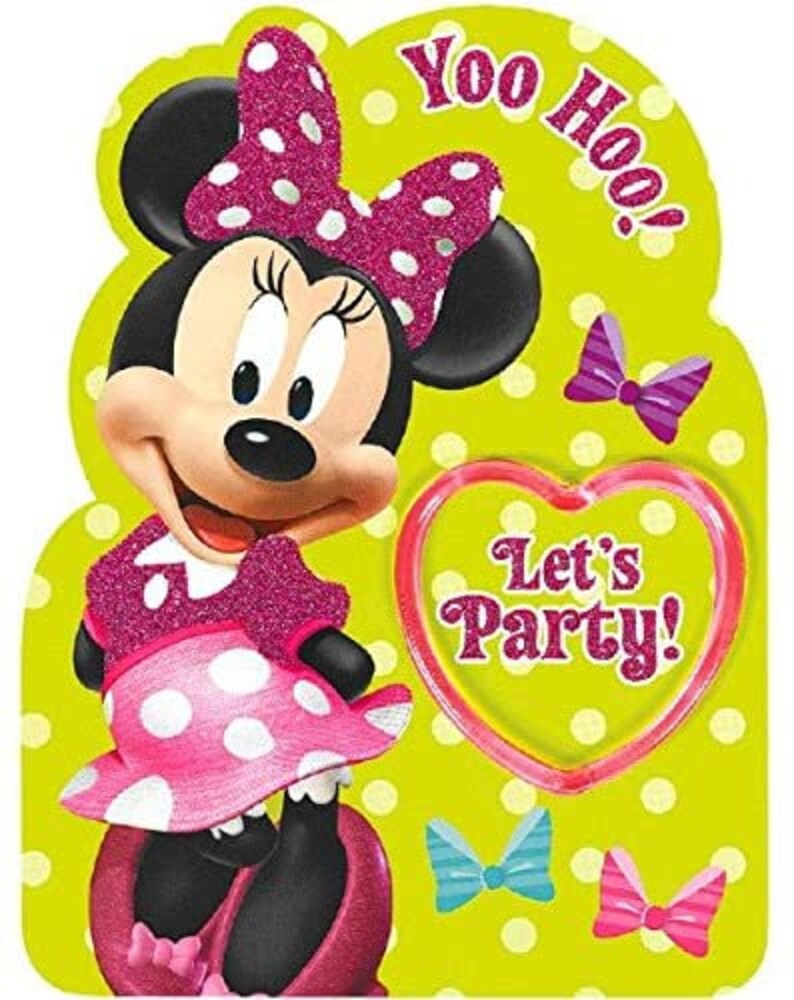 Minnie Mouse Yoo Hoo Let's Party Invitations & Envelopes Etsy