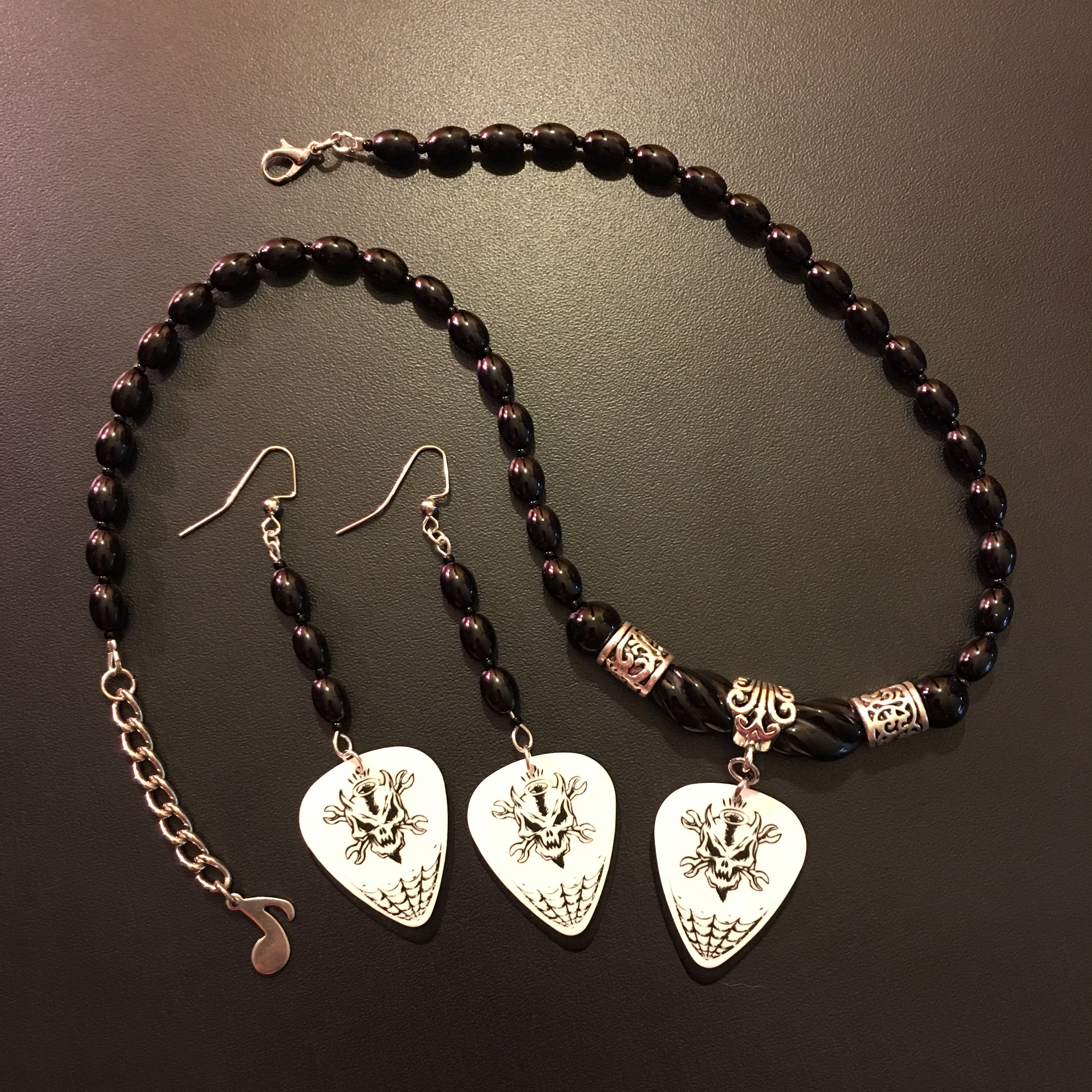 Metallica guitar pick jewelry set Rock and Roll jewelry Etsy