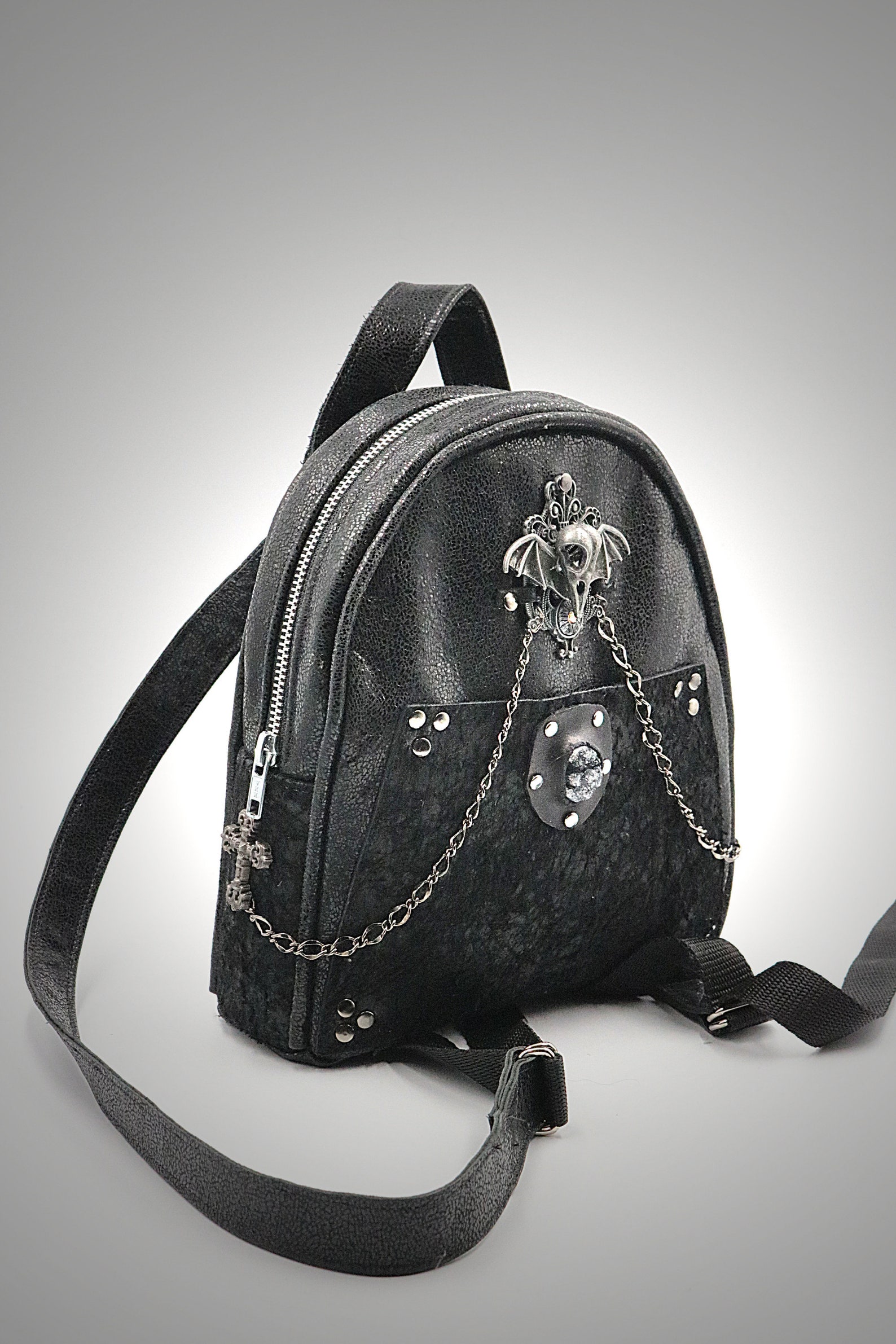 mini goth backpack