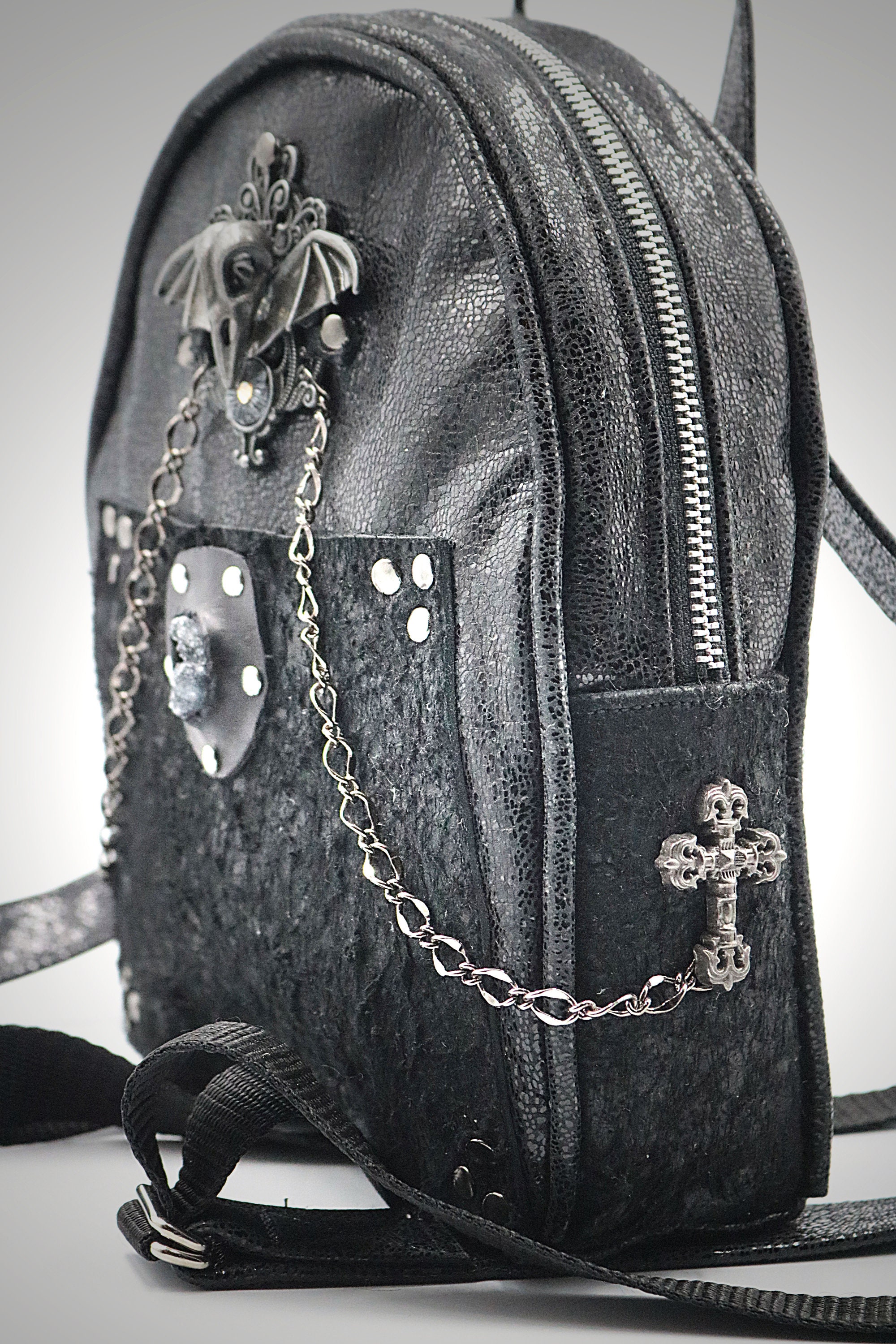 Goth backpack purse sale